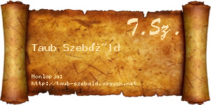 Taub Szebáld névjegykártya